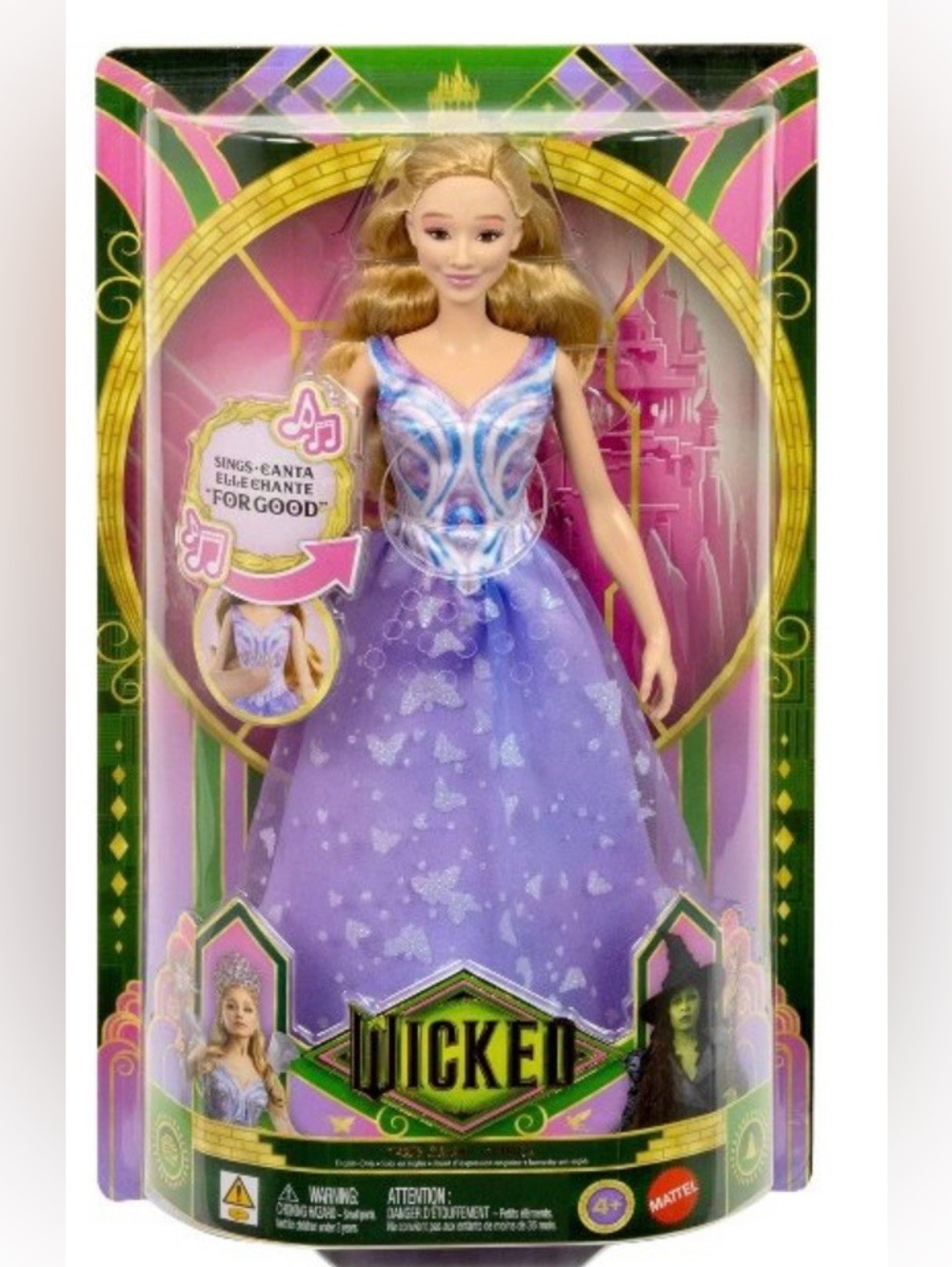 Universal Pictures Mattel Wicked Glinda “For Good” Singing Princess Doll NIB HTF